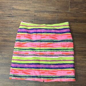 Ann Taylor Colorful Striped Women's Skirt Size 10